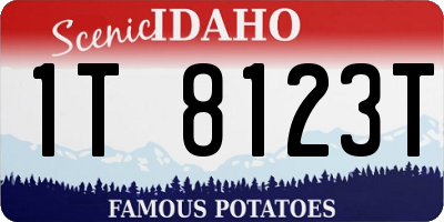 ID license plate 1T8123T
