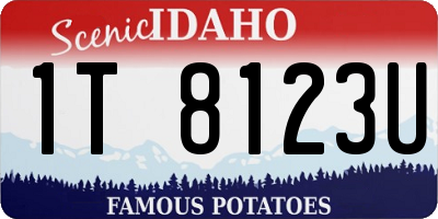 ID license plate 1T8123U