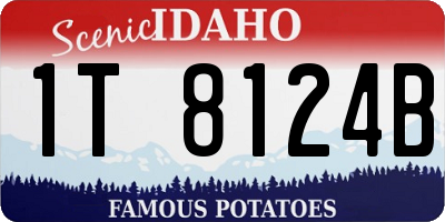 ID license plate 1T8124B