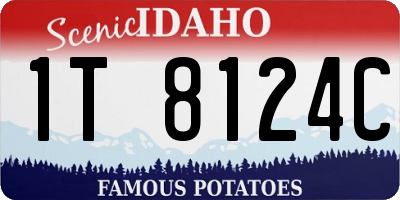 ID license plate 1T8124C