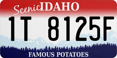 ID license plate 1T8125F