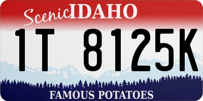 ID license plate 1T8125K