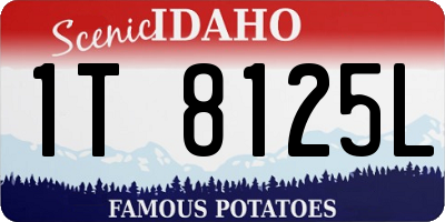 ID license plate 1T8125L
