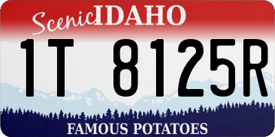 ID license plate 1T8125R