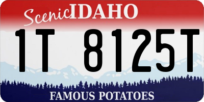 ID license plate 1T8125T