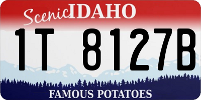 ID license plate 1T8127B