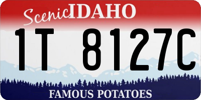ID license plate 1T8127C