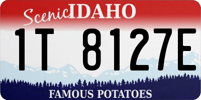 ID license plate 1T8127E