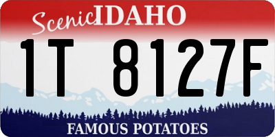 ID license plate 1T8127F