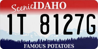 ID license plate 1T8127G