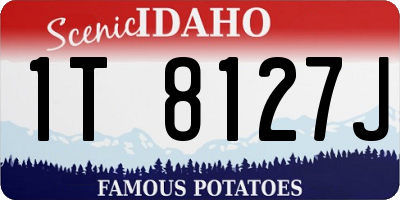 ID license plate 1T8127J