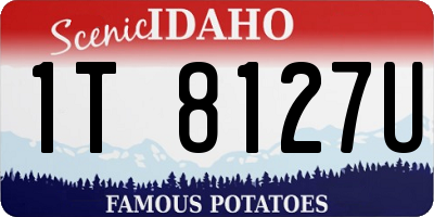 ID license plate 1T8127U