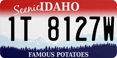 ID license plate 1T8127W