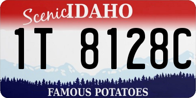 ID license plate 1T8128C
