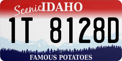 ID license plate 1T8128D
