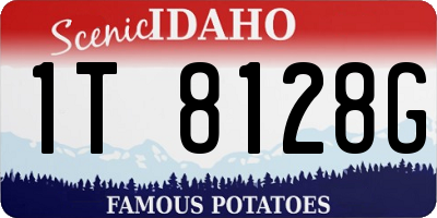 ID license plate 1T8128G