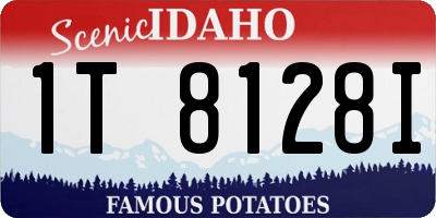 ID license plate 1T8128I