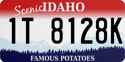 ID license plate 1T8128K