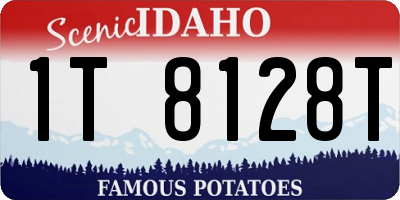 ID license plate 1T8128T