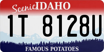 ID license plate 1T8128U