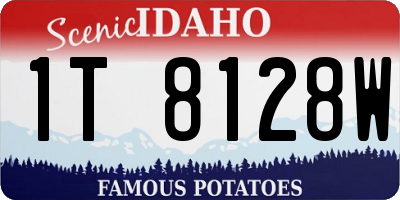 ID license plate 1T8128W