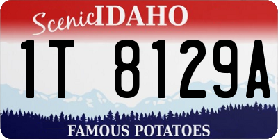 ID license plate 1T8129A