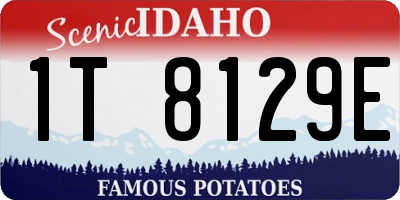 ID license plate 1T8129E