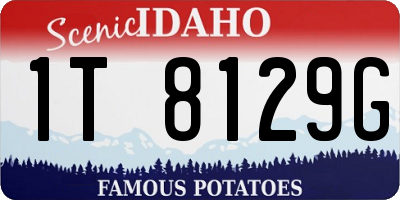 ID license plate 1T8129G