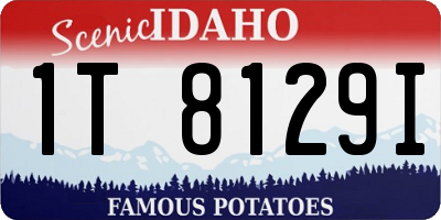 ID license plate 1T8129I