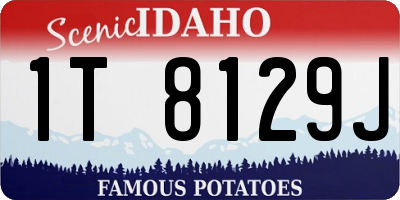 ID license plate 1T8129J