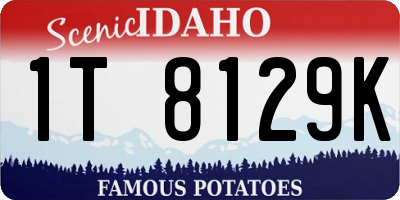 ID license plate 1T8129K