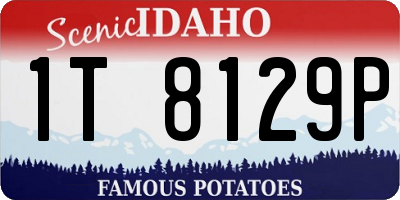 ID license plate 1T8129P