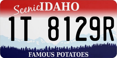 ID license plate 1T8129R