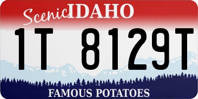 ID license plate 1T8129T