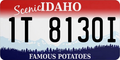 ID license plate 1T8130I