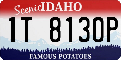 ID license plate 1T8130P