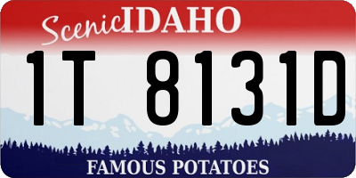 ID license plate 1T8131D