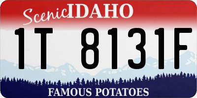 ID license plate 1T8131F