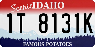 ID license plate 1T8131K