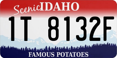 ID license plate 1T8132F