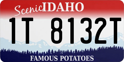 ID license plate 1T8132T