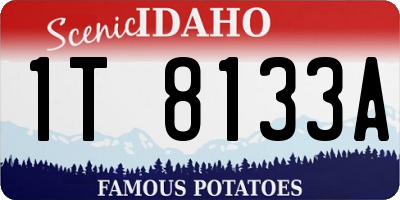 ID license plate 1T8133A