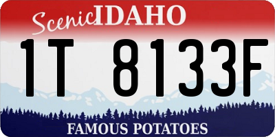 ID license plate 1T8133F