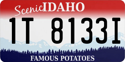 ID license plate 1T8133I