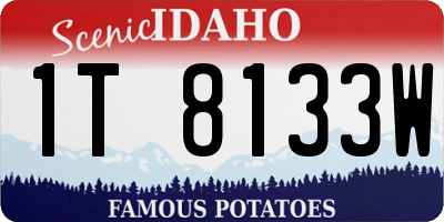 ID license plate 1T8133W