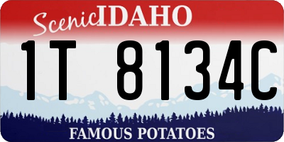 ID license plate 1T8134C