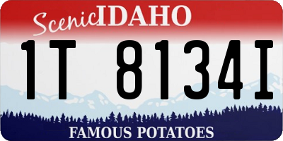ID license plate 1T8134I