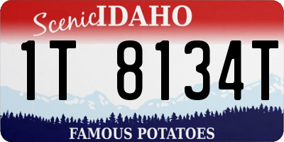 ID license plate 1T8134T