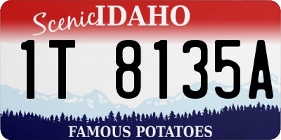 ID license plate 1T8135A
