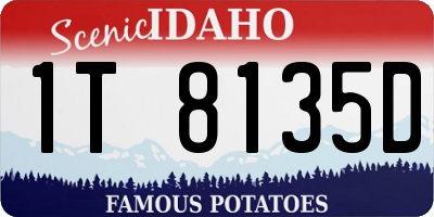 ID license plate 1T8135D